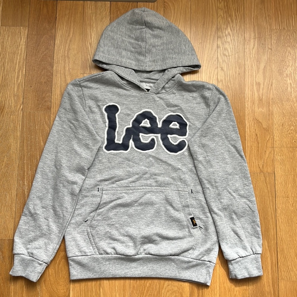 lee grey hoodie sweatshirt
